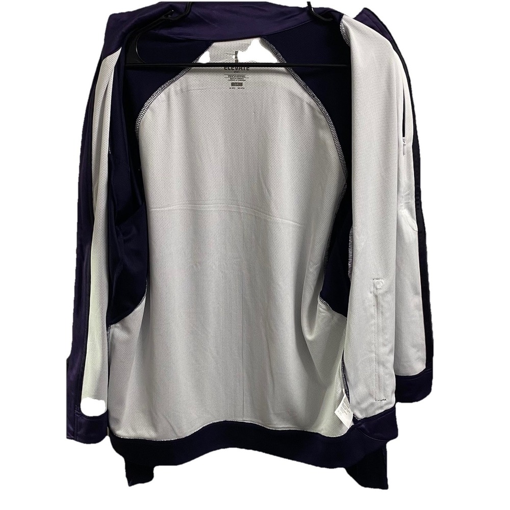 Elevate Men's Full Zip-Up 100% Polyester Purple & Navy Jacket Shirt Sz. L-NWOT - Picture 8 of 8